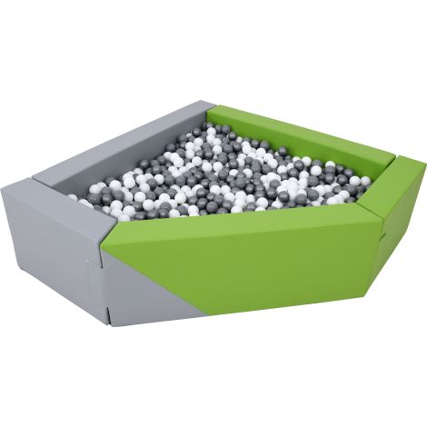 Piscina de colt triunghiulara cu 2000 bile incluse, laturi 2 x 2 m, latura diagonala 158 cm, 60 cm inaltime - imagine 7